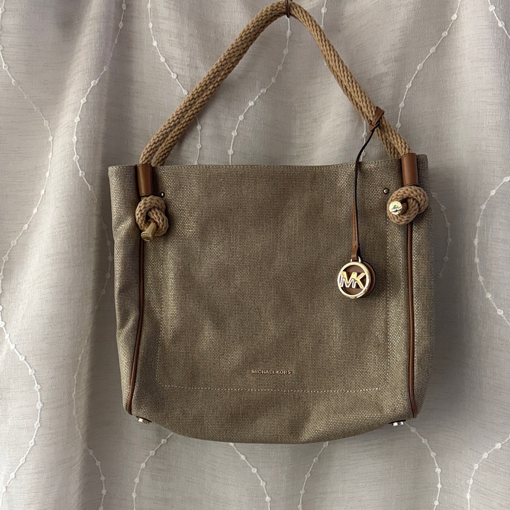 Michael Kors Tan Tote with Rope Handles